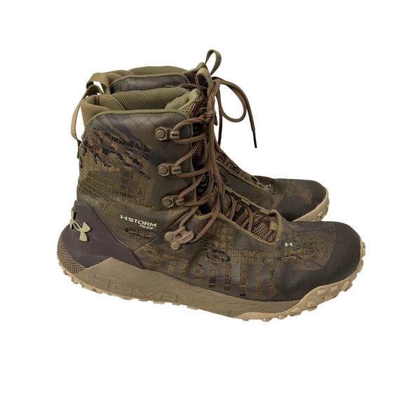 Under Armour Boots Mens Size 11 HOVR Dawn Waterproof 2.0 Green Camo Hunting
